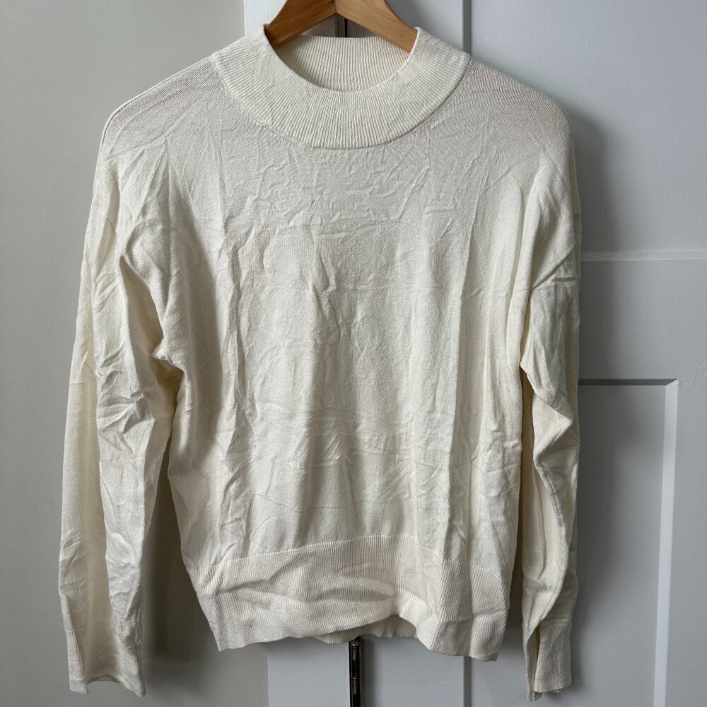a new day | Cream Mock Neck Sweater | Extra Small
